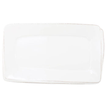 Vietri Melamine: Lastra White Rectangular Platter